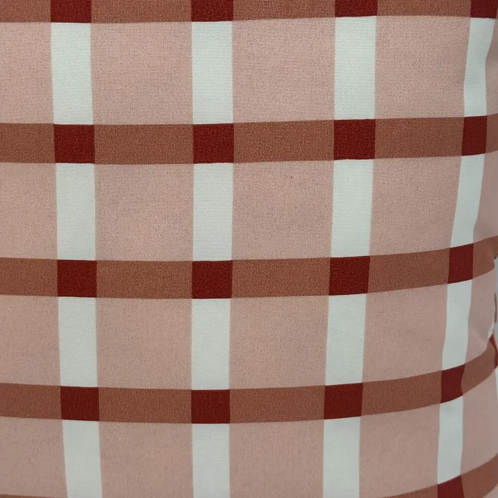 Room Essentials Outdoor Throw Pillow Red Bold Plaid‎ 17x17 Patio Cushion Decor